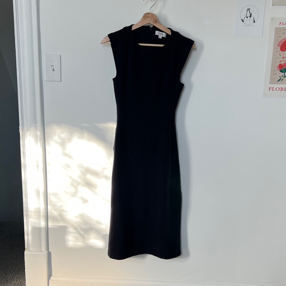 COS Deep Navy Blue Midi Dress